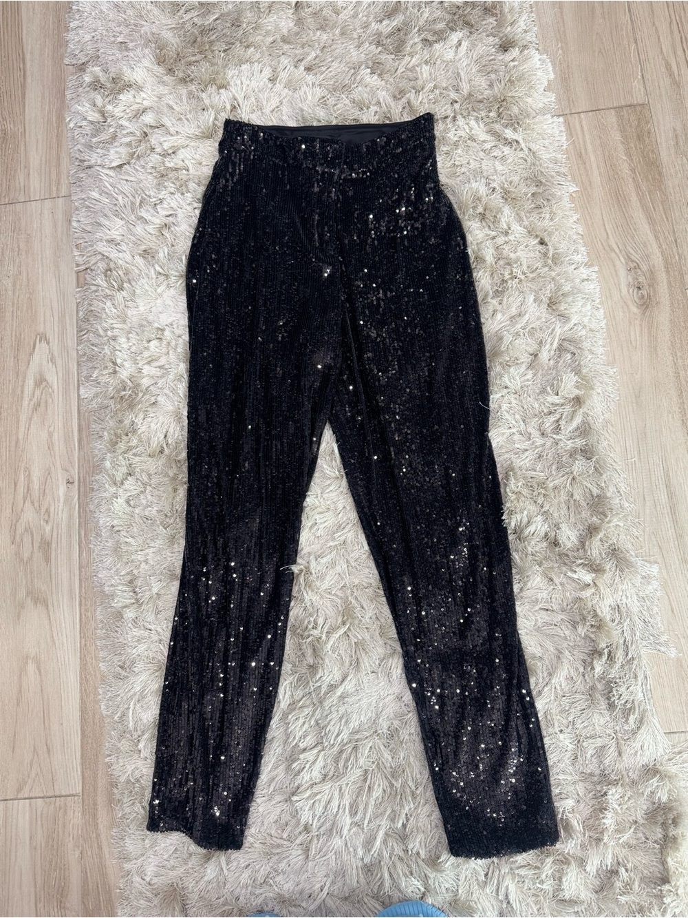Express Black Sequin Cropped Jeans